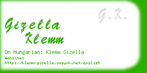 gizella klemm business card